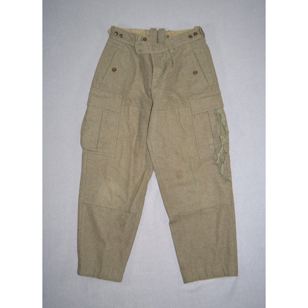 German Military Pants Mens 31x30 Olive Heavyweight Wool Cargo Schwarz Uniform
